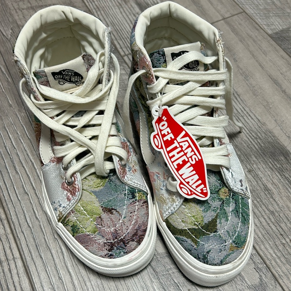 Vans Floral High tops NWT